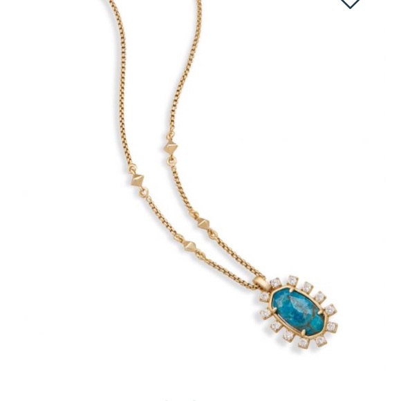 Kendra Scott Brett Pendant Necklace in Aqua Apatite - Picture 1 of 7